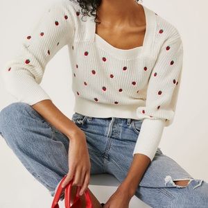 Maeve Embroidered Sweater Top